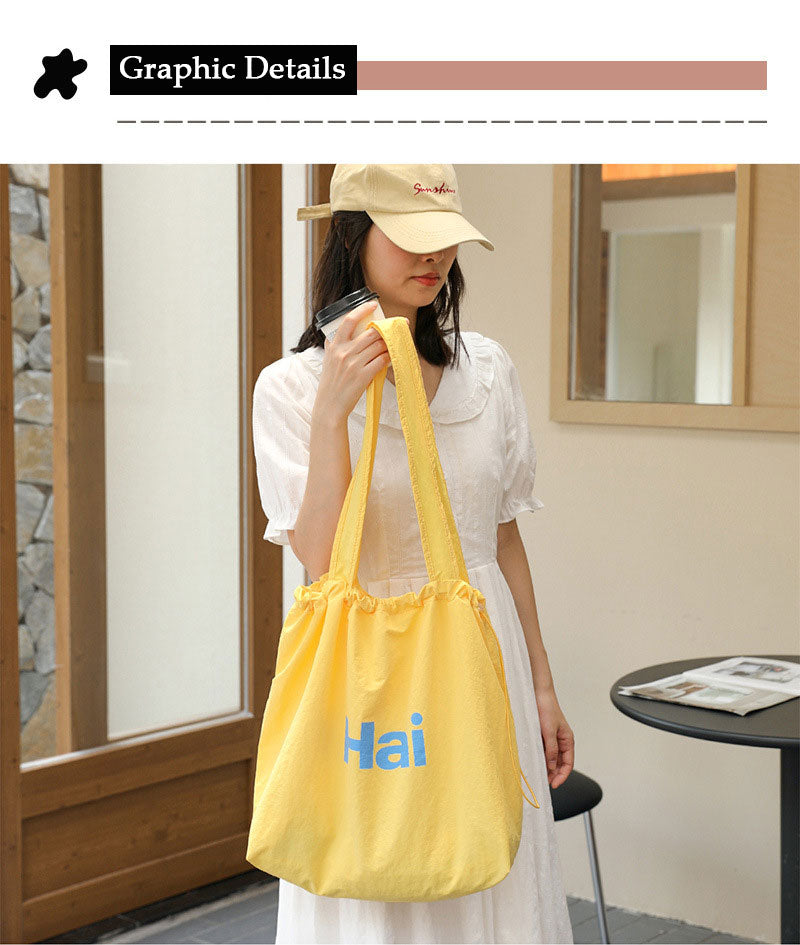 Pleated canvas bag Suoer series