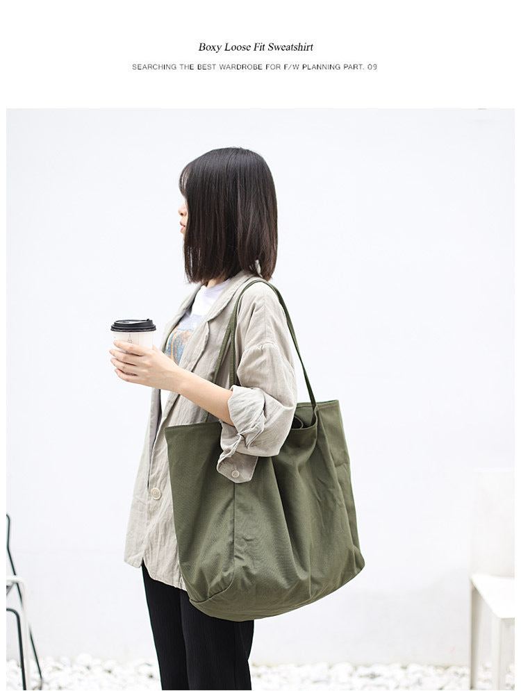 Artistic canvas shoulder bag Suoer series