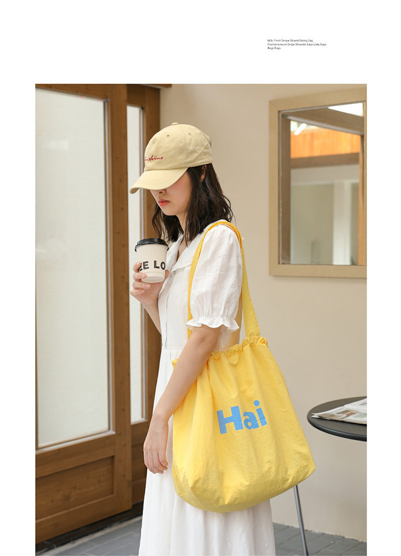 Pleated canvas bag Suoer series