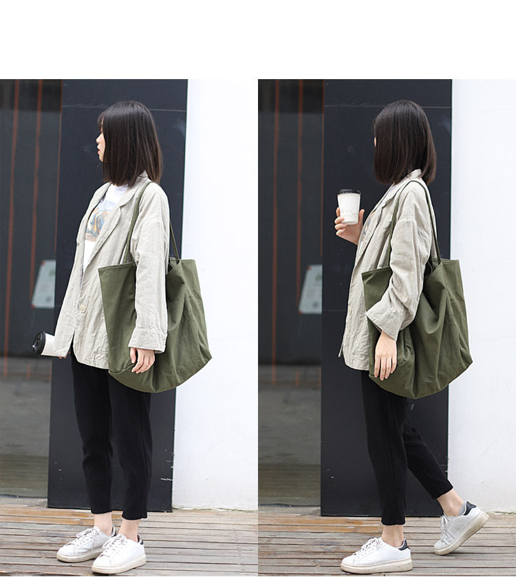 Artistic canvas shoulder bag Suoer series