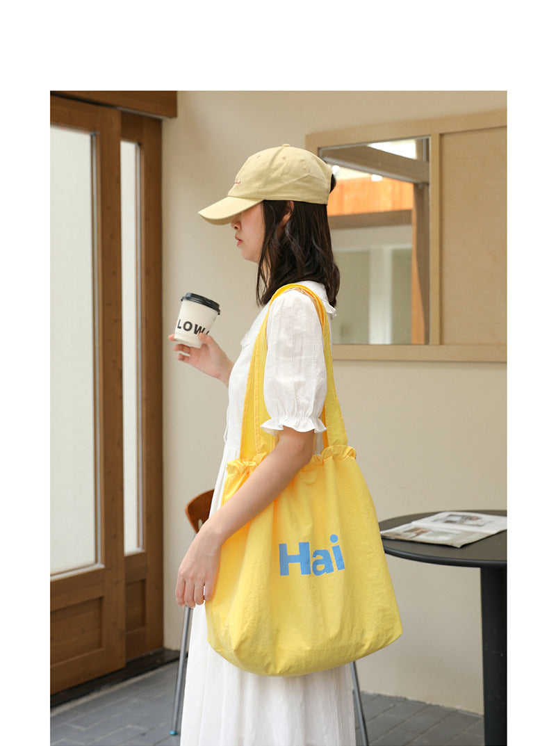 Pleated canvas bag Suoer series