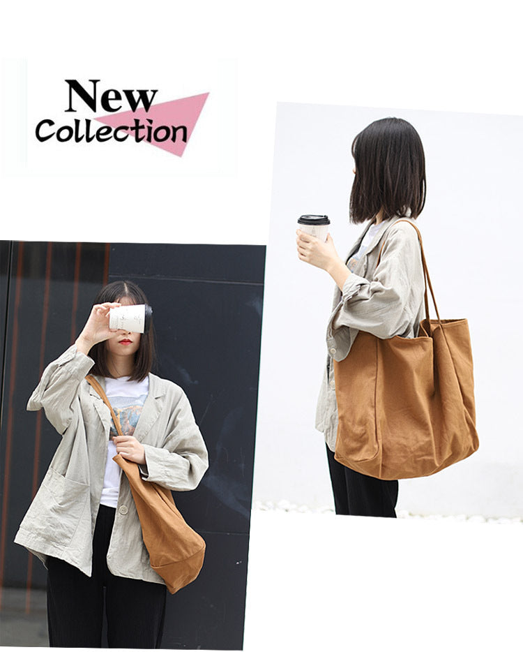 Artistic canvas shoulder bag Suoer series