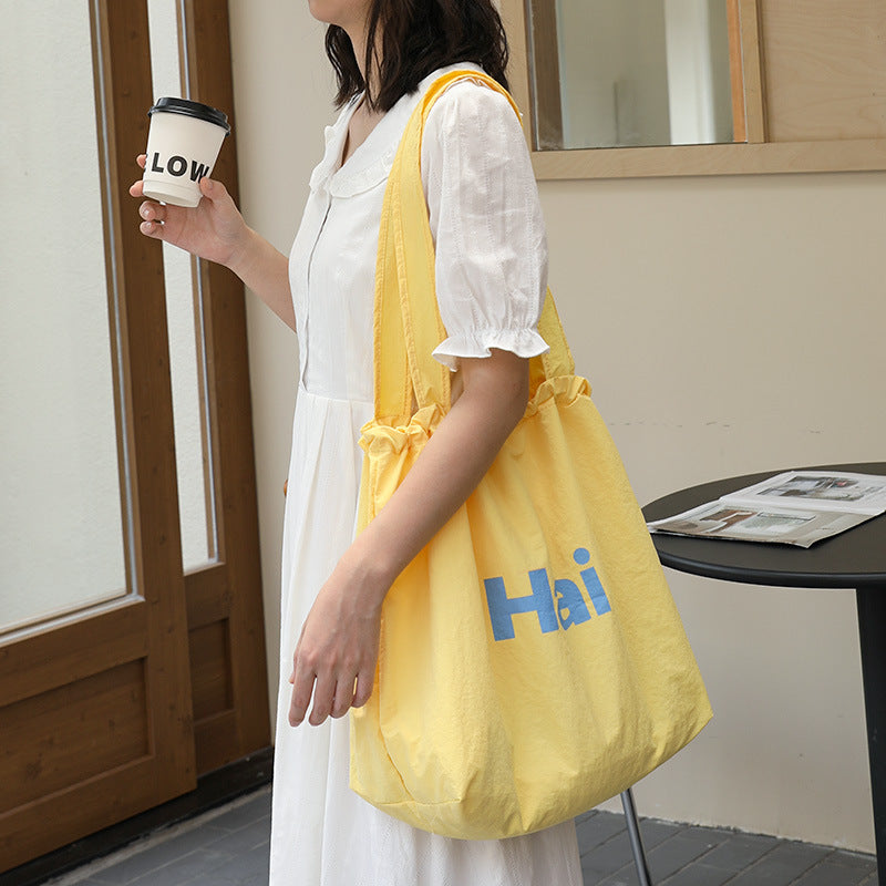 Pleated canvas bag Suoer series