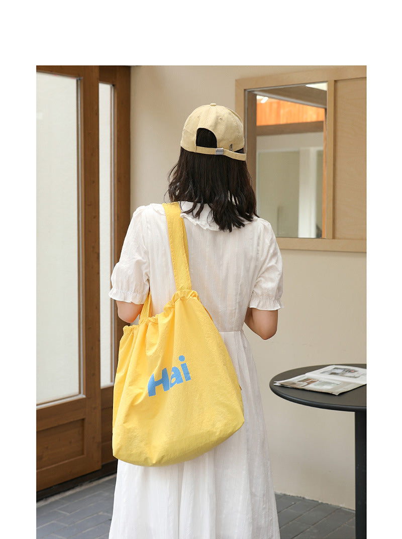 Pleated canvas bag Suoer series
