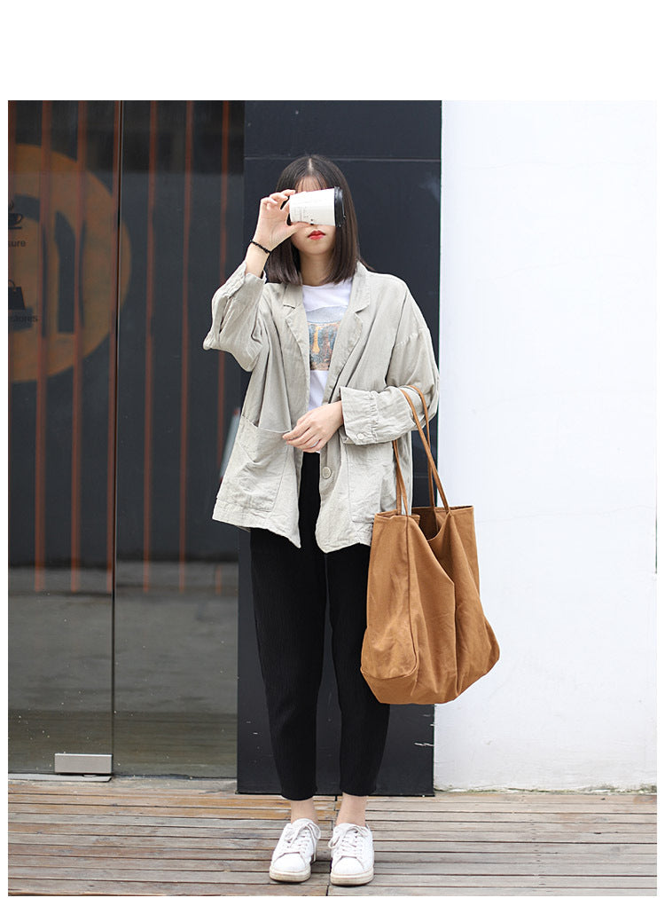 Artistic canvas shoulder bag Suoer series