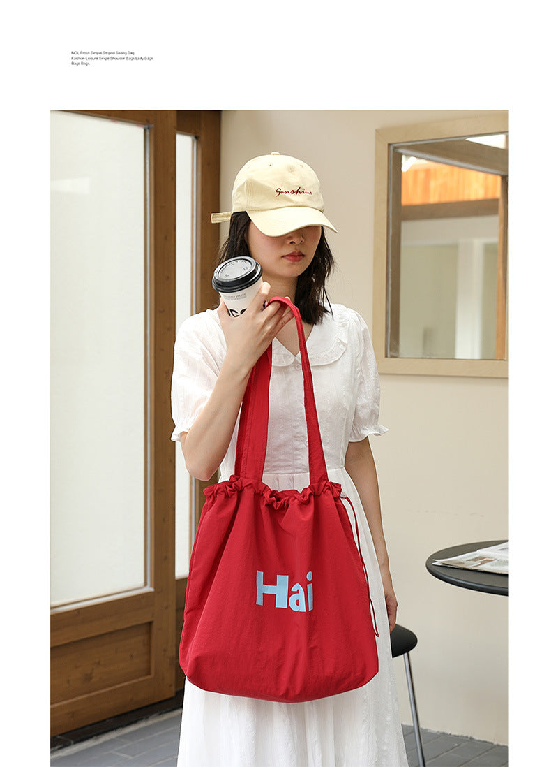 Pleated canvas bag Suoer series