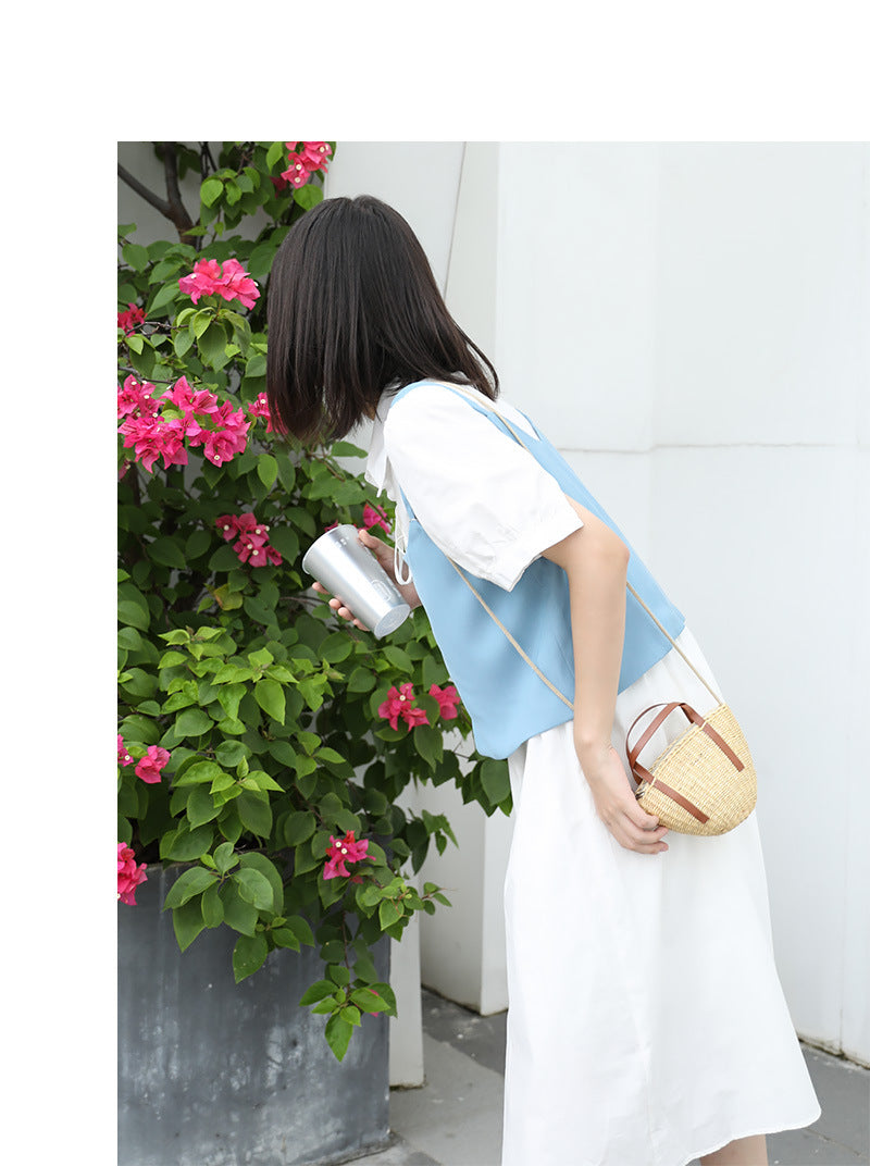 Casual pastoral style straw shell bag Suoer series