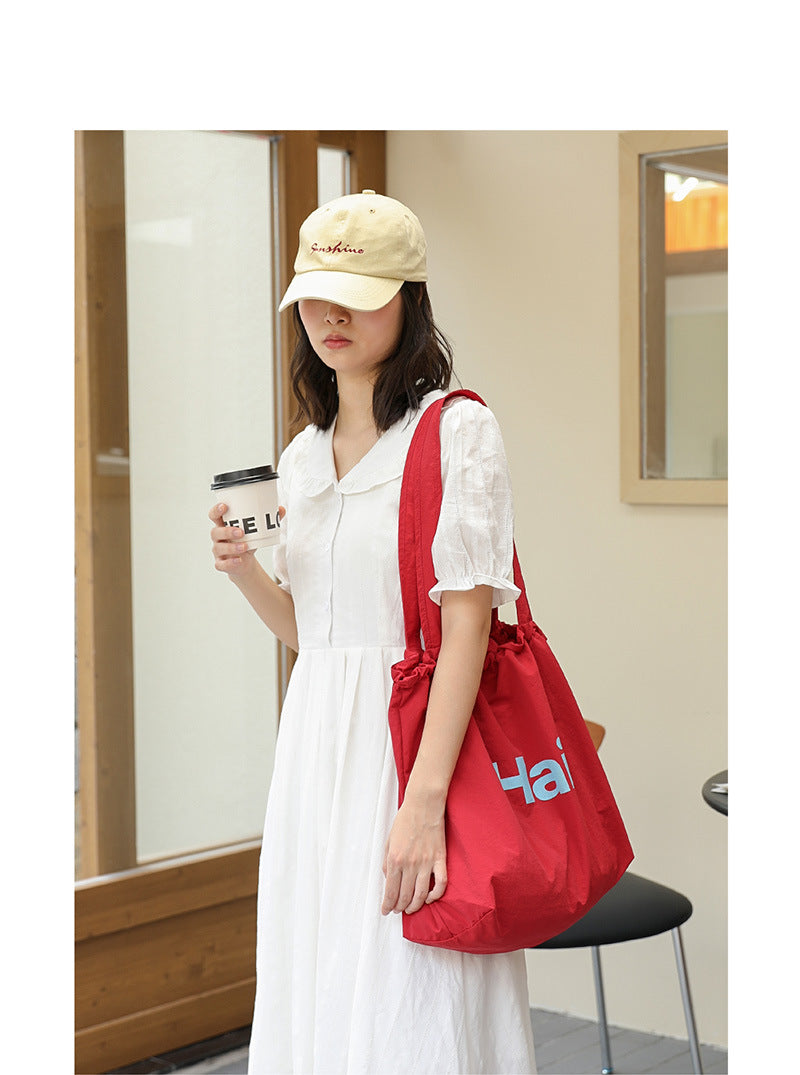 Pleated canvas bag Suoer series