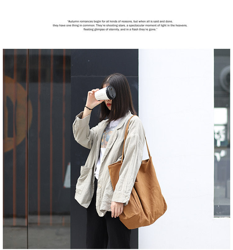 Artistic canvas shoulder bag Suoer series
