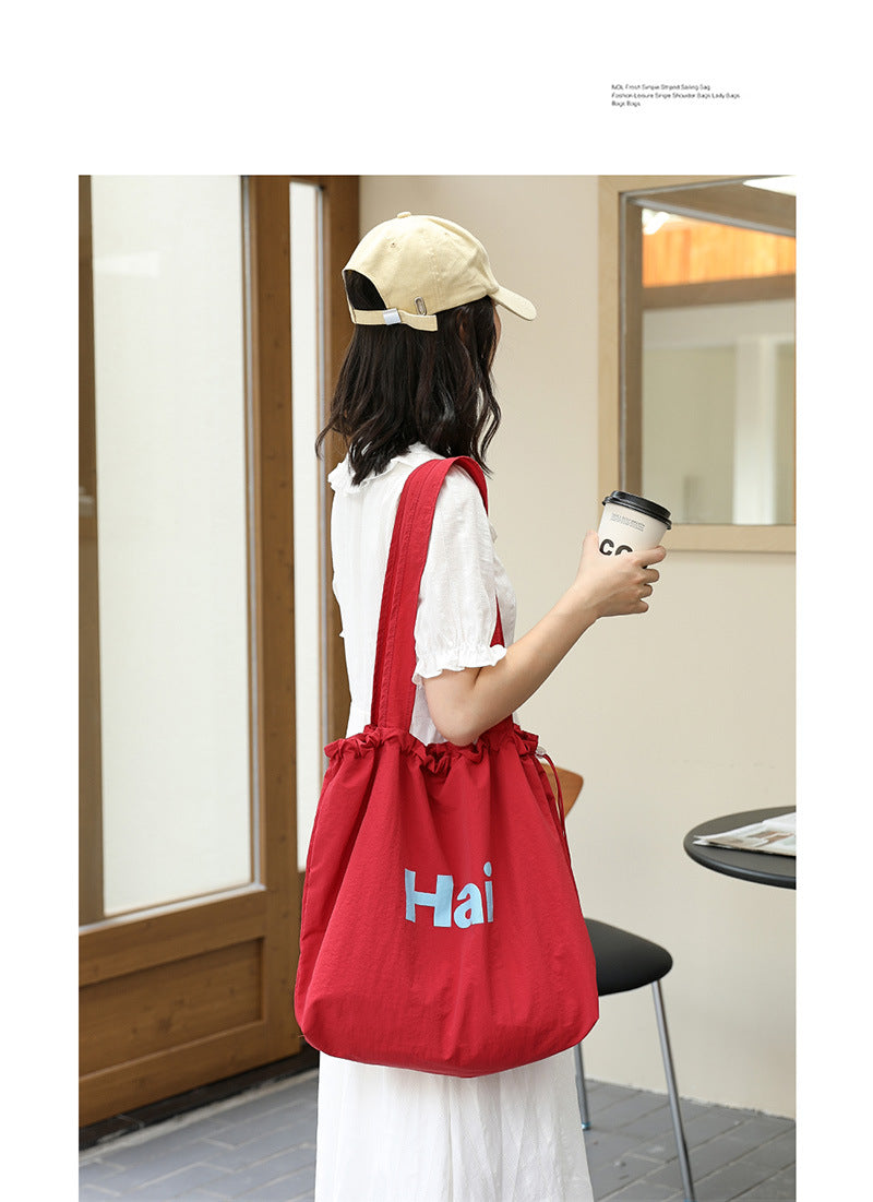 Pleated canvas bag Suoer series