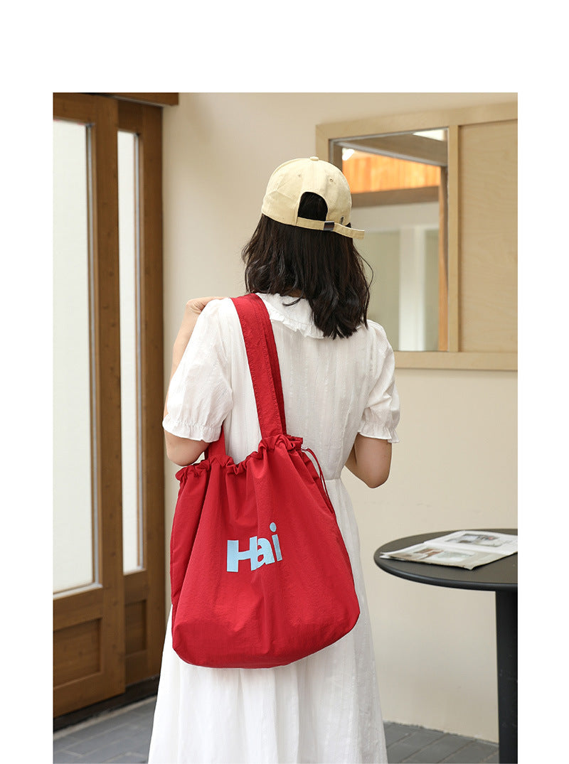 Pleated canvas bag Suoer series