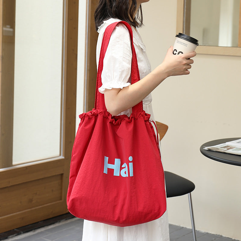 Pleated canvas bag Suoer series