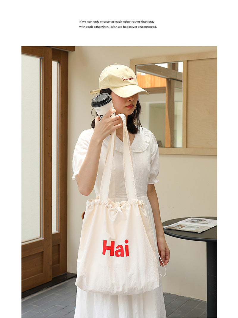 Pleated canvas bag Suoer series