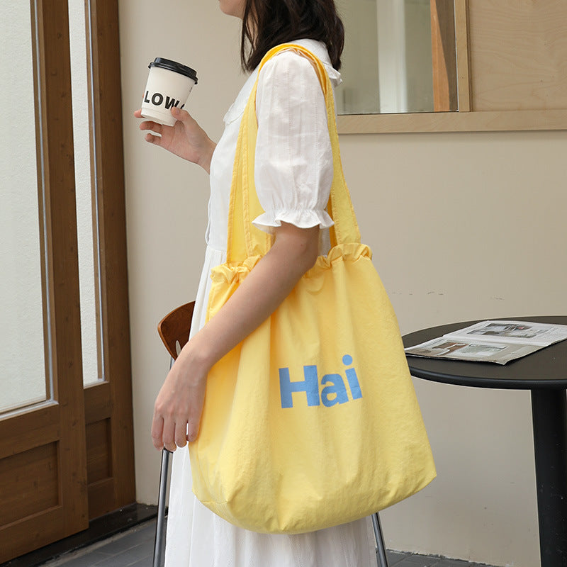 Pleated canvas bag Suoer series