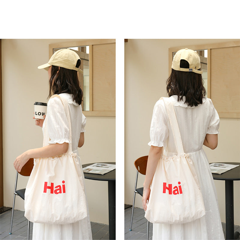 Pleated canvas bag Suoer series