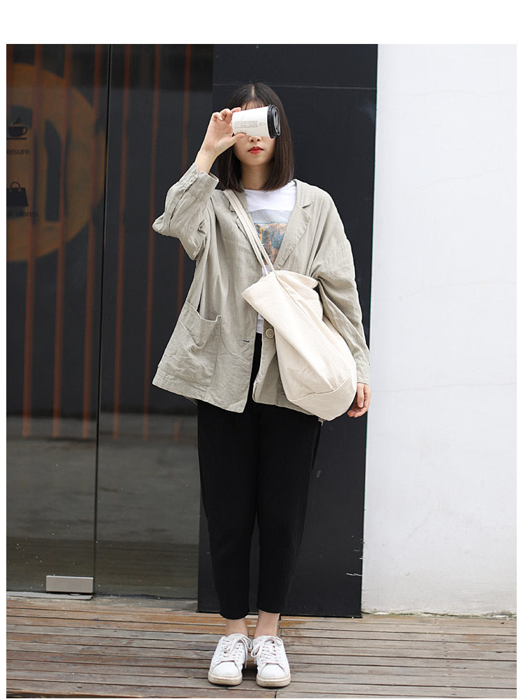 Artistic canvas shoulder bag Suoer series