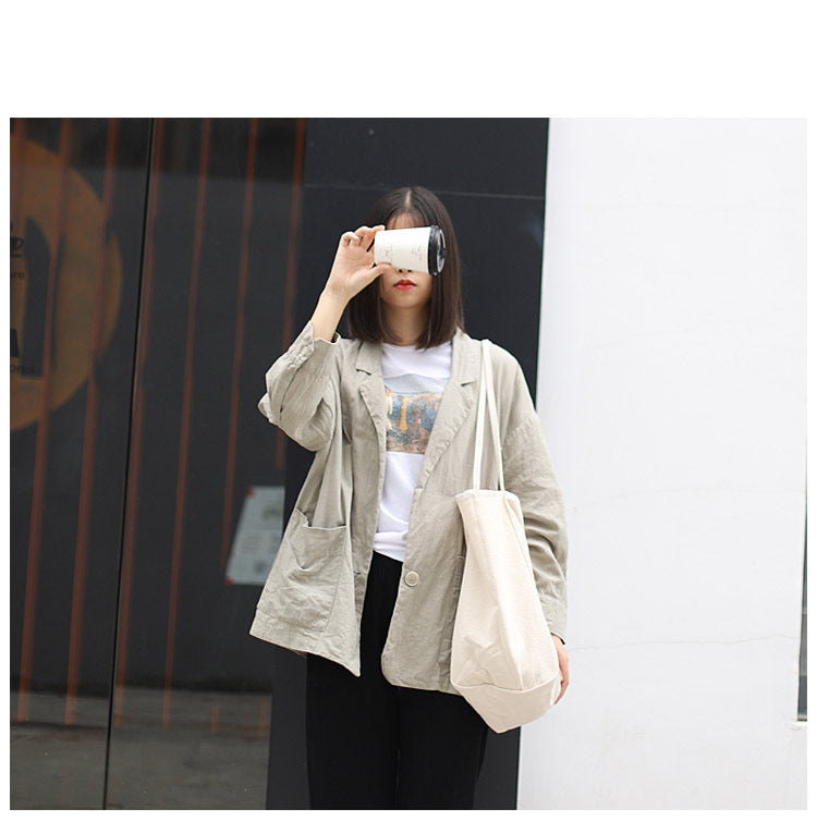 Artistic canvas shoulder bag Suoer series