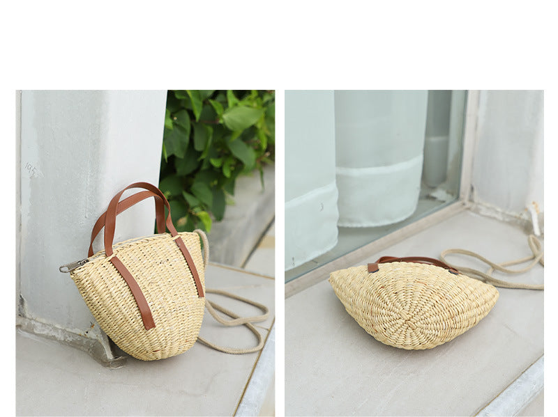 Casual pastoral style straw shell bag Suoer series