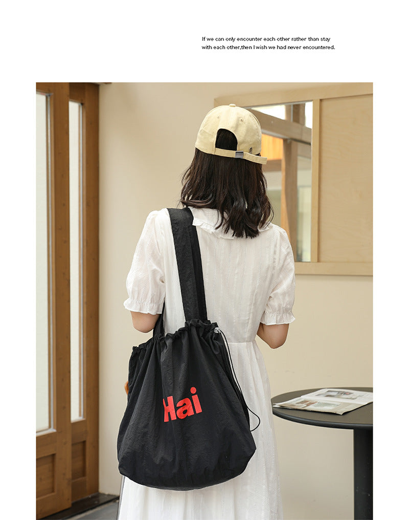 Pleated canvas bag Suoer series