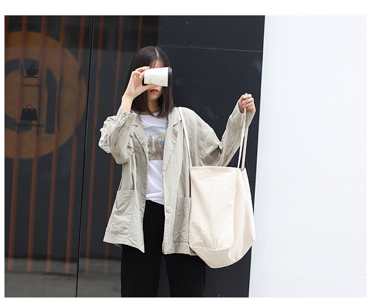 Artistic canvas shoulder bag Suoer series