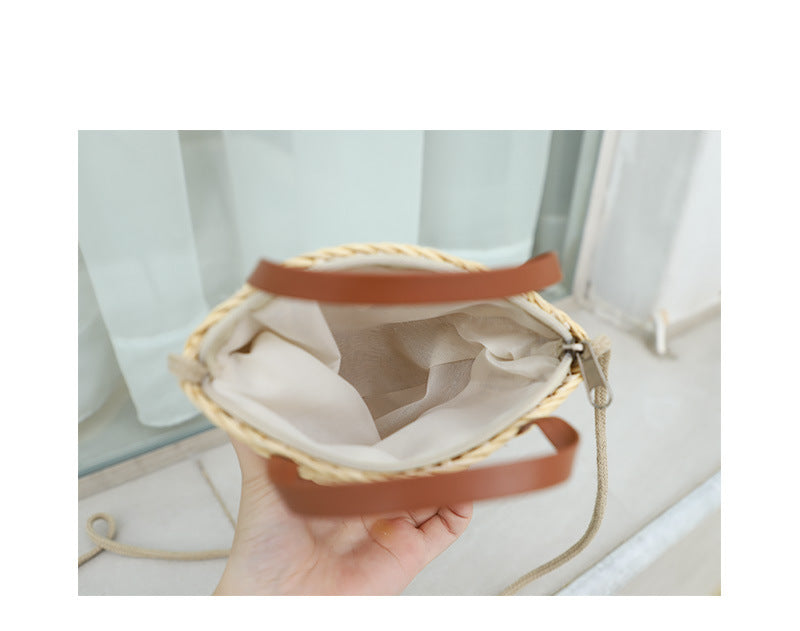 Casual pastoral style straw shell bag Suoer series