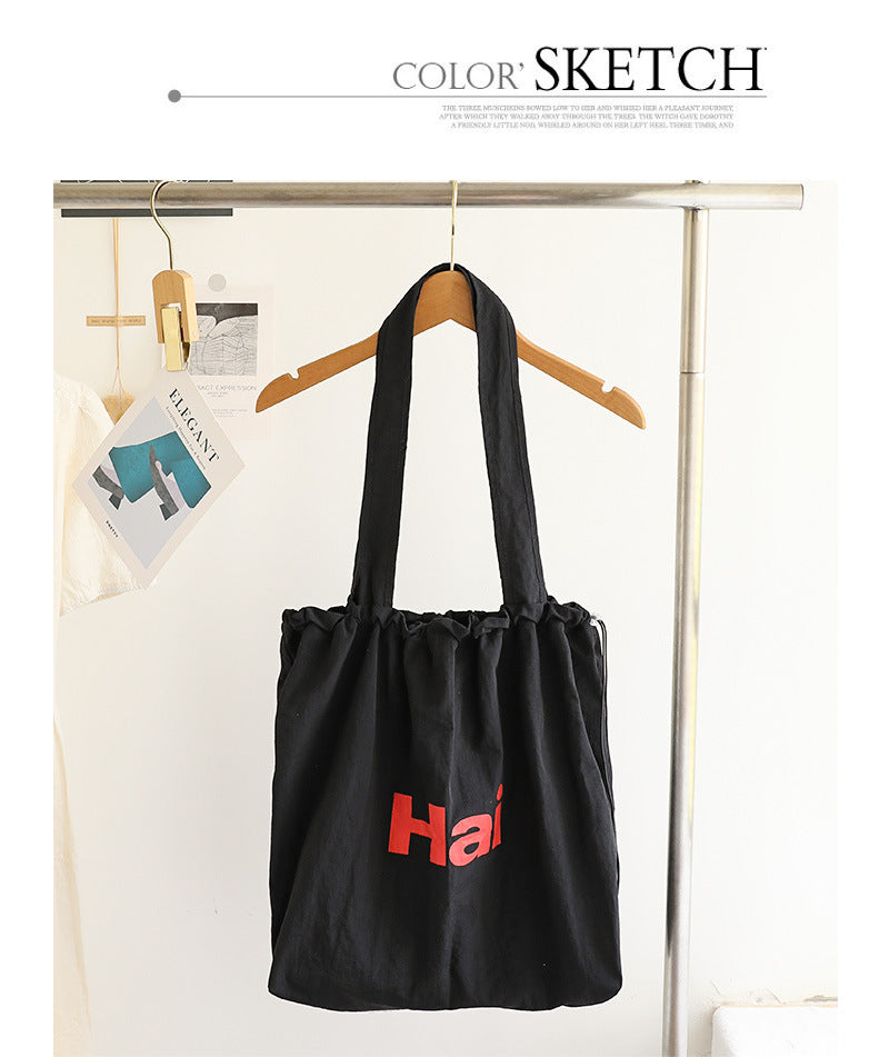 Pleated canvas bag Suoer series