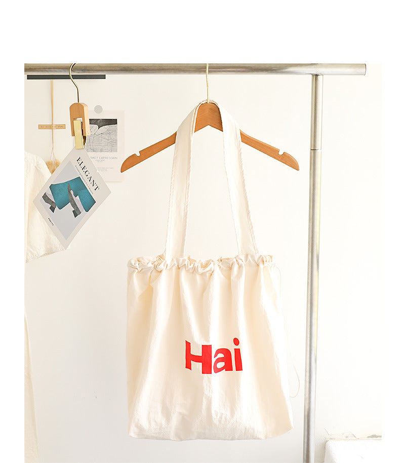 Pleated canvas bag Suoer series