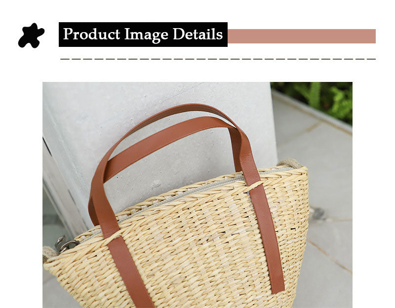 Casual pastoral style straw shell bag Suoer series