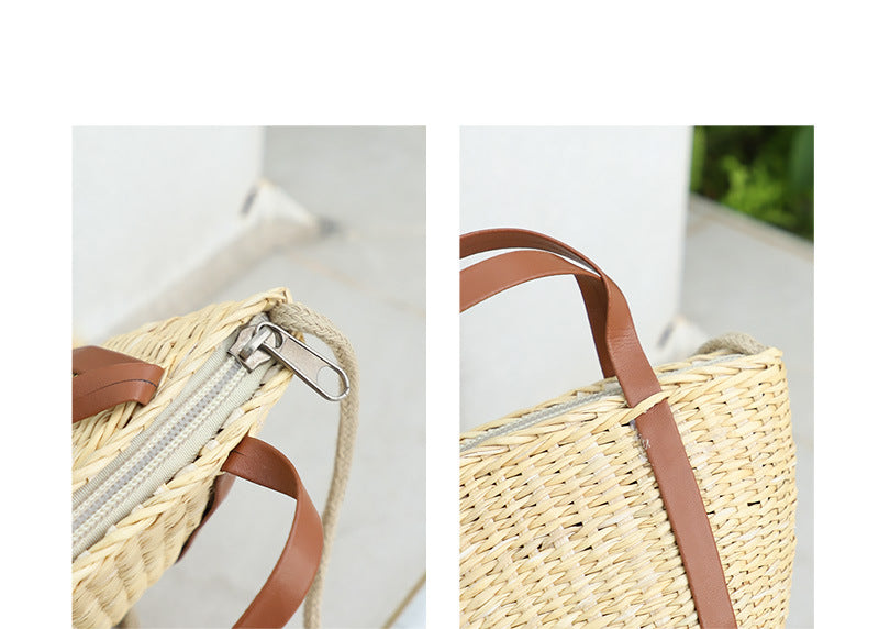 Casual pastoral style straw shell bag Suoer series