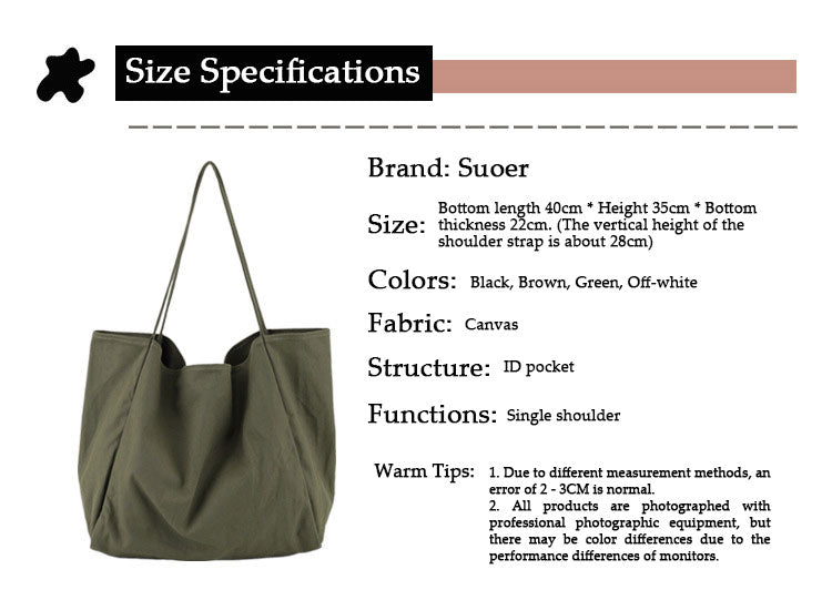 Artistic canvas shoulder bag Suoer series